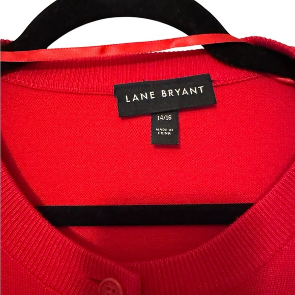 Lane Bryant Classic Red Button-Front Cardigan – Size 14/16 - Picture 3 of 4